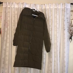 Long brownish green long coat